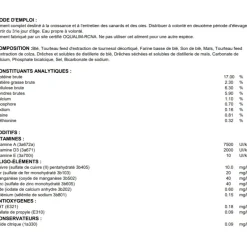 TERZEO VOS ANIMAUX ALIMENT ENTRETIEN CANARDS ET OIES 20KG