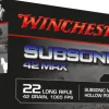 WINCHESTER BALLES 22LR 42G SUBSONIC X50