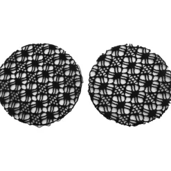 EQUITHEME BARETTE RESILLE FLORAL NOIR
