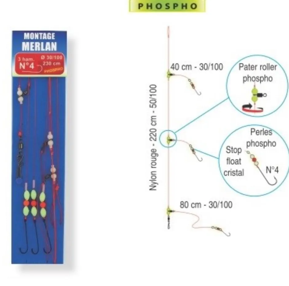 FLASHMER BAS DE LIGNE "MONTAGE A MERLAN"