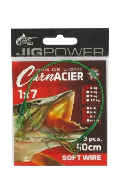 JIG POWER BAS DE LIGNE ACIER RYDER 7 B 40CM