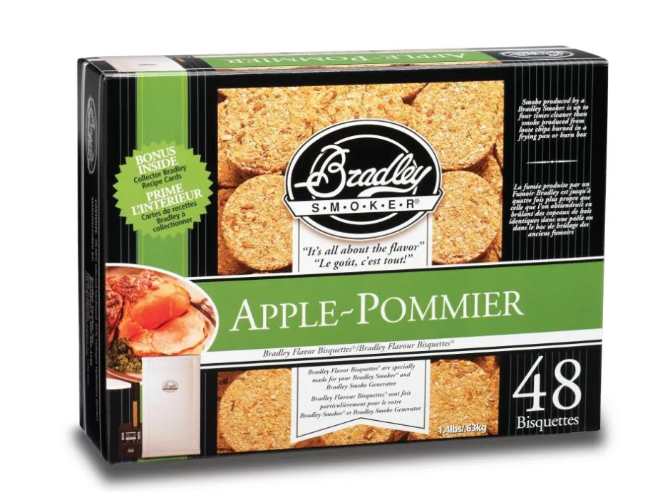 BRADLEY SMOKER BISQUETTES POMME X48