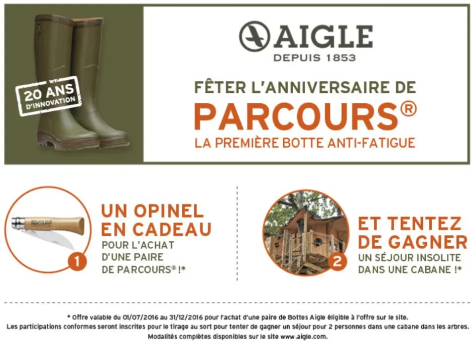 Homme AIGLE BOTTE PARCOURS 2 ISO BRUN