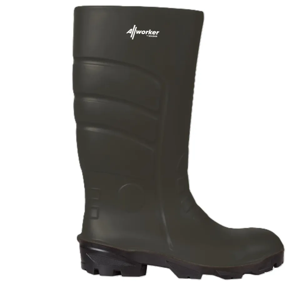 Homme SOLIDUR BOTTES DE TRAVAIL VERTES 04 ALLWORKER S5