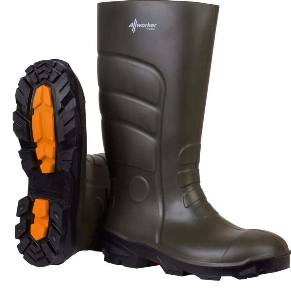 Homme SOLIDUR BOTTES DE TRAVAIL VERTES 04 ALLWORKER S5