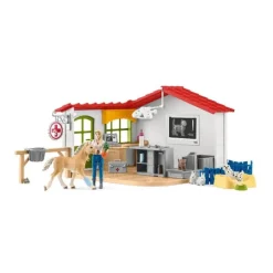 Enfant SCHLEICH CABINET VETERINAIRE AVEC ANIMAUX