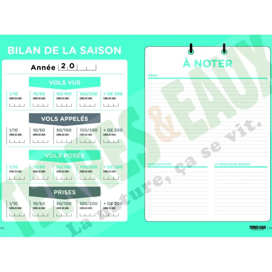 TERRES & EAUX CAHIER DE PALOMBIERE