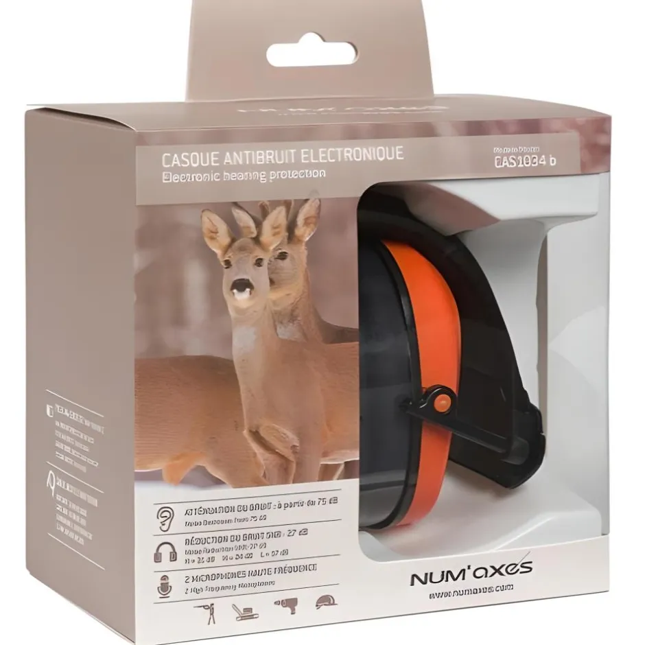 NUM'AXES NATURE CASQUE ELECTRONIQUE CAS1034 ORANGE