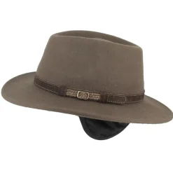 Homme M BY FLECHET CHAPEAU FEUTRE CACHE OREILLE VERT