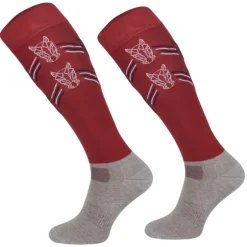 Femme TERZEO CAVALIERS CHAUSSETTES DESIGN TÊTES DE CHEVAUX ROUGES