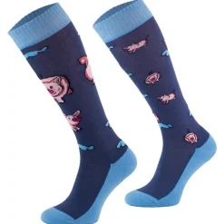 Femme TERZEO CAVALIERS CHAUSSETTES FUN DESIGN COCHONS