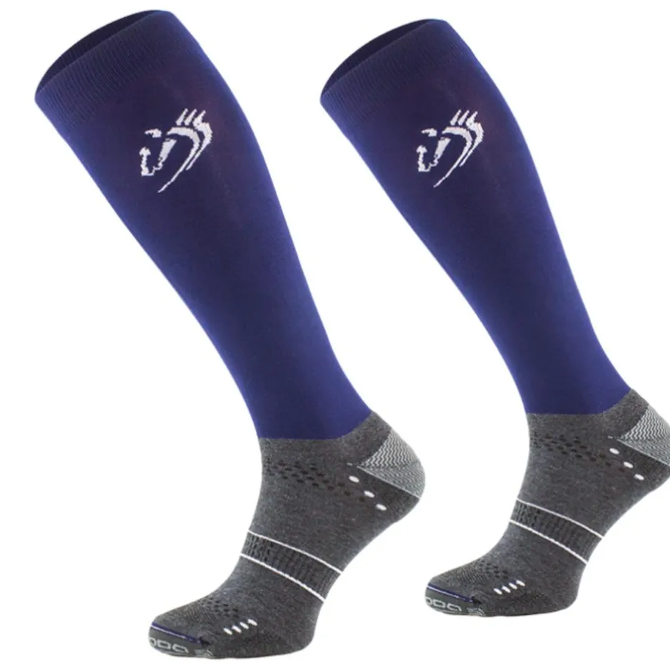 Femme TERZEO CAVALIERS CHAUSSETTES TECHNIQUES MARINES