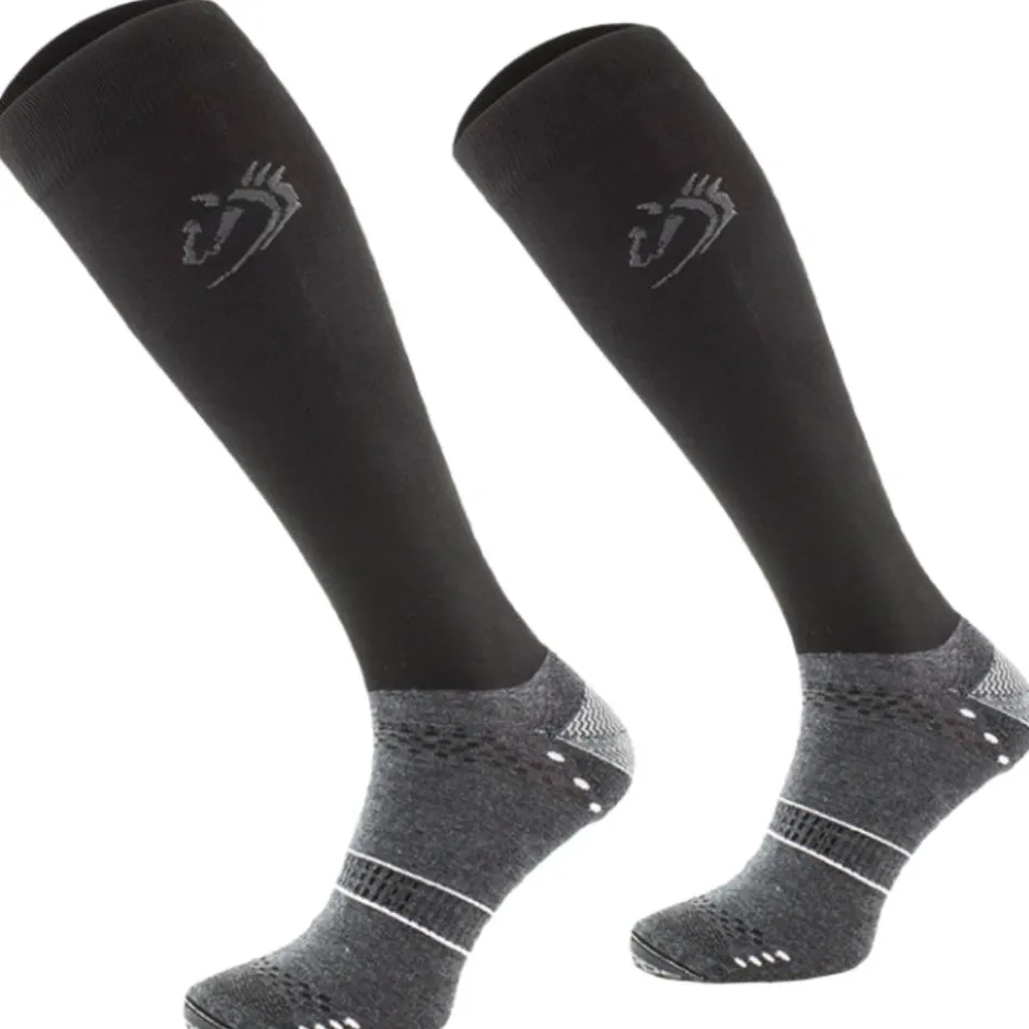 Femme TERZEO CAVALIERS CHAUSSETTES TEHCNIQUES NOIRES