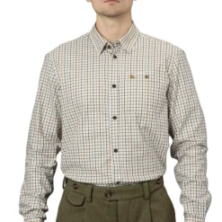 Homme SEELAND CHEMISE DE CHASSE HOMME OXFORD CLASSIC BLUE BROWN