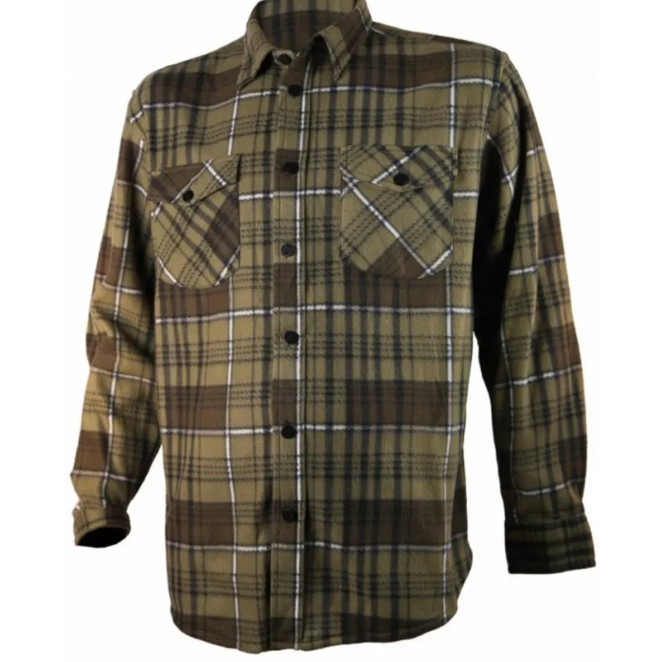 Homme TREELAND CHEMISE DE CHASSE HOMME POLAIRE KAKI
