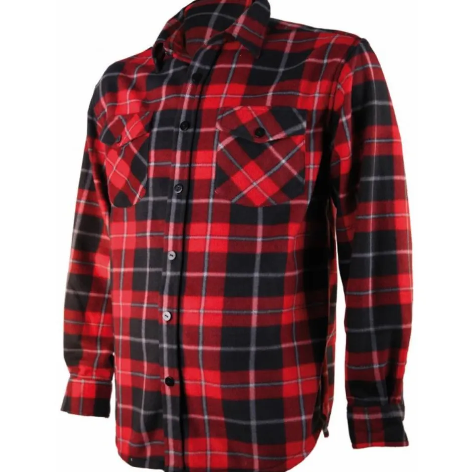 Homme TREELAND CHEMISE DE CHASSE HOMME POLAIRE ROUGE