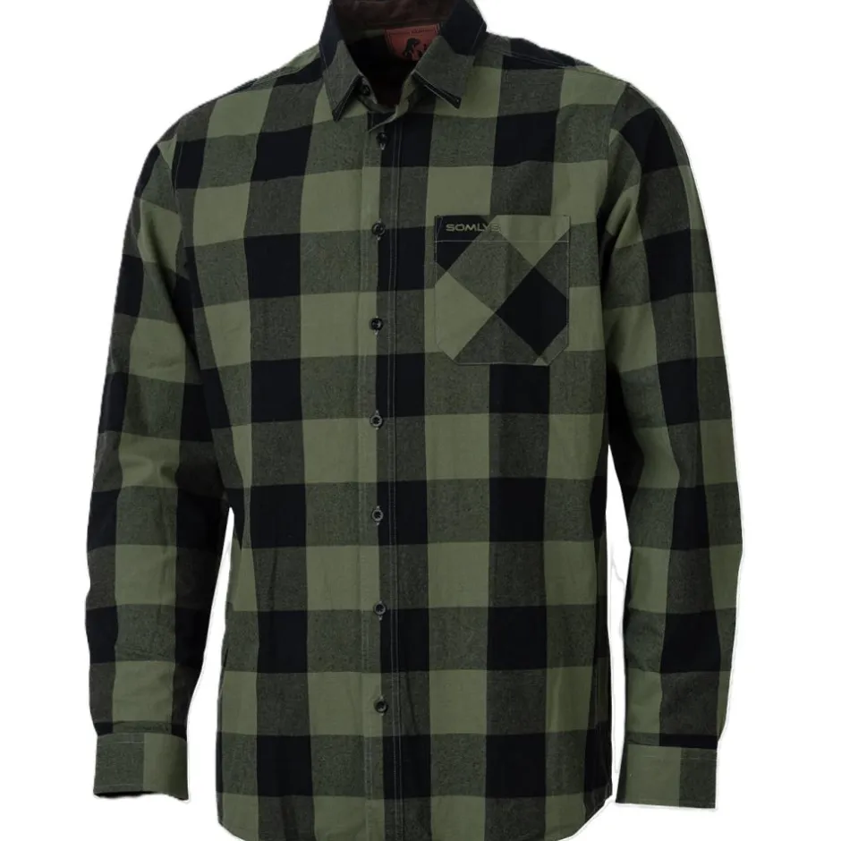 Homme SOMLYS CHEMISE DE CHASSE HOMME SCANDINAVE VERTE