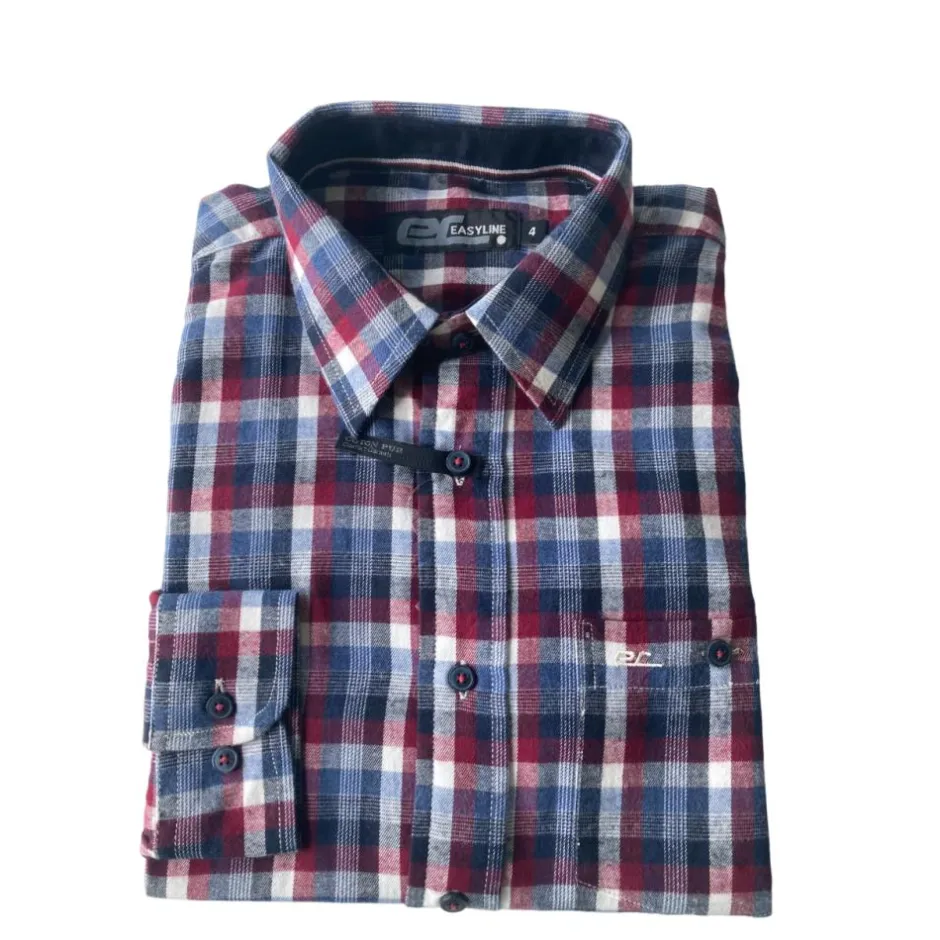 Homme EASY LINE CHEMISE FLANELLE GUMP BORDEAUX