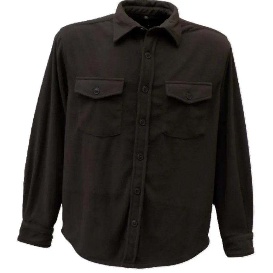 Homme KALAHARI CHEMISE POLAIRE OVER UNI MARRON