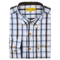 Homme LIGNE VERNEY CARRON CHEMISE VOUZON MARRON