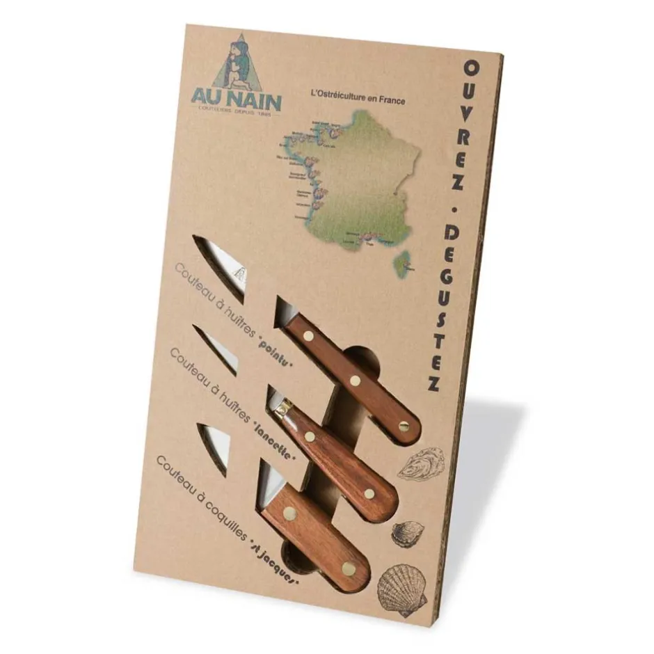 AU NAIN COFFRET DE 3 COUTEAUX A HUITRE