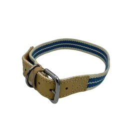 COLLIER RUBAN 40CM BLEU