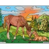 Enfant LUDOCOLOR COLORIAGE JUMENT & POULAIN