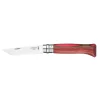OPINEL COUTEAU BOULEAU LAMELLE ROUGE N°08