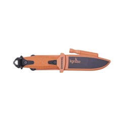 BROWNING COUTEAU IGNITE NOIR & ORANGE ALLUME FEU & CLIP CEINTURE