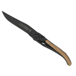 C DOZORME COUTEAU LAGUIOLE BOIS OLIVIER LAME NOIRE