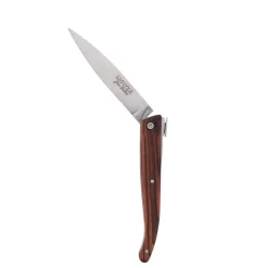 JEAN DUBOST COUTEAU LE POCHE MANCHE BOIS DE VIOLETTE+ETUI EN CUIR