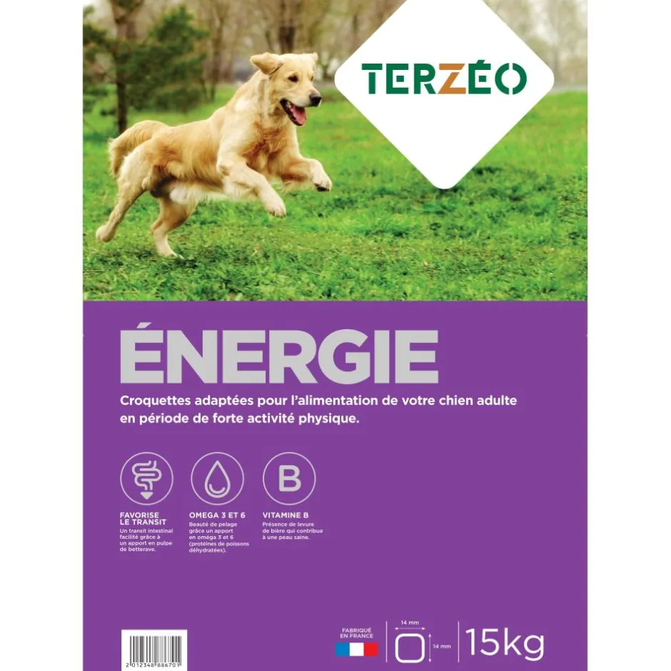 TERZEO VOS ANIMAUX CROQUETTE PREMIUM ENERGIE 15KG
