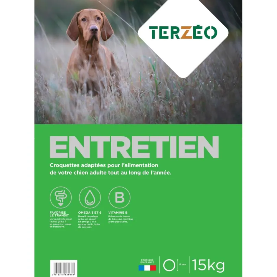 TERZEO VOS ANIMAUX CROQUETTE PREMIUM ENTRETIEN 15KG