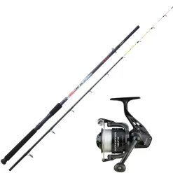SUNSET ENSEMBLE MER A SOUTENIR GIRELLE 2M10 + MOULINET SUNHOPPER 401FD
