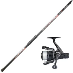 SRT ENSEMBLE PECHE AU POSE FISH INSTINCT MYSTERY TELEPIKE 3M50 + MOULINET MEKA EFI 201 RD