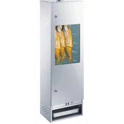 PEETZ FUMOIR EN ACIER ALUMINE AVEC PORTE VITREE H120 CM