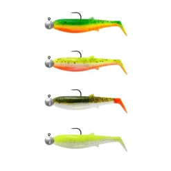 SAVAGE GEAR KIT DE 4 LEURRES SOUPLES ARMES CANNIBAL SHAD 6.8CM