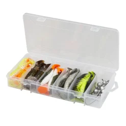 SAVAGE GEAR KIT DE 30 LEURRES SOUPLES CANNIBAL SHAD 10CM ET 12.5CM