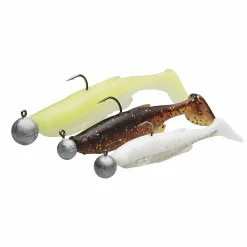 SAVAGE GEAR KIT DE 30 LEURRES SOUPLES FAT MINNOW T-TAIL 7.5CM, 9CM ET 10,5CM