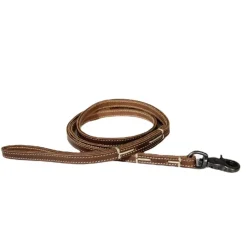LAISSE SURPIQUEE 120CM COGNAC