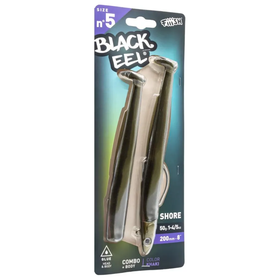 FIIISH LEURRE SOUPLE COMBO BLACK EEL 200 SHORE 50G