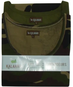 Homme KALAHARI LOT DE 2 DEBARDEURS UNIS ET CAMO CE