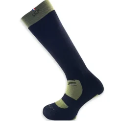 LA CHAUSSETTE DE FRANCE MI BAS BROCHET KAKI NOIR