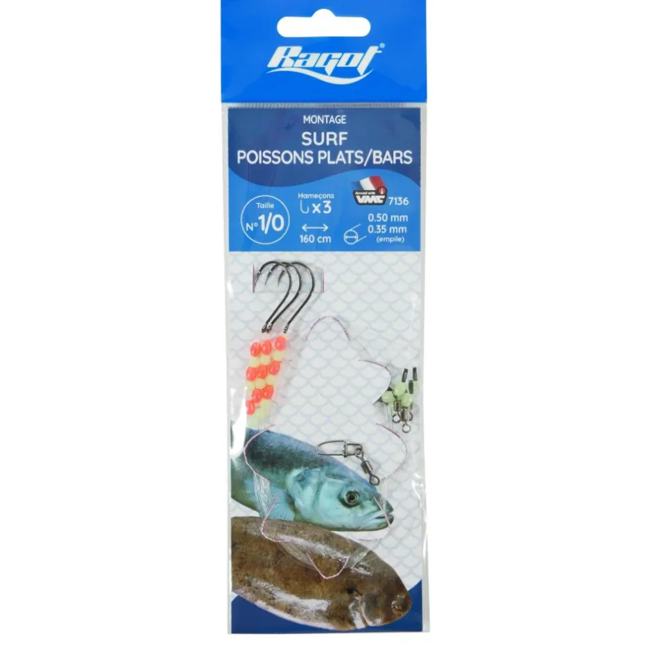 RAGOT MONTAGE SURF RIG FLAT FISH