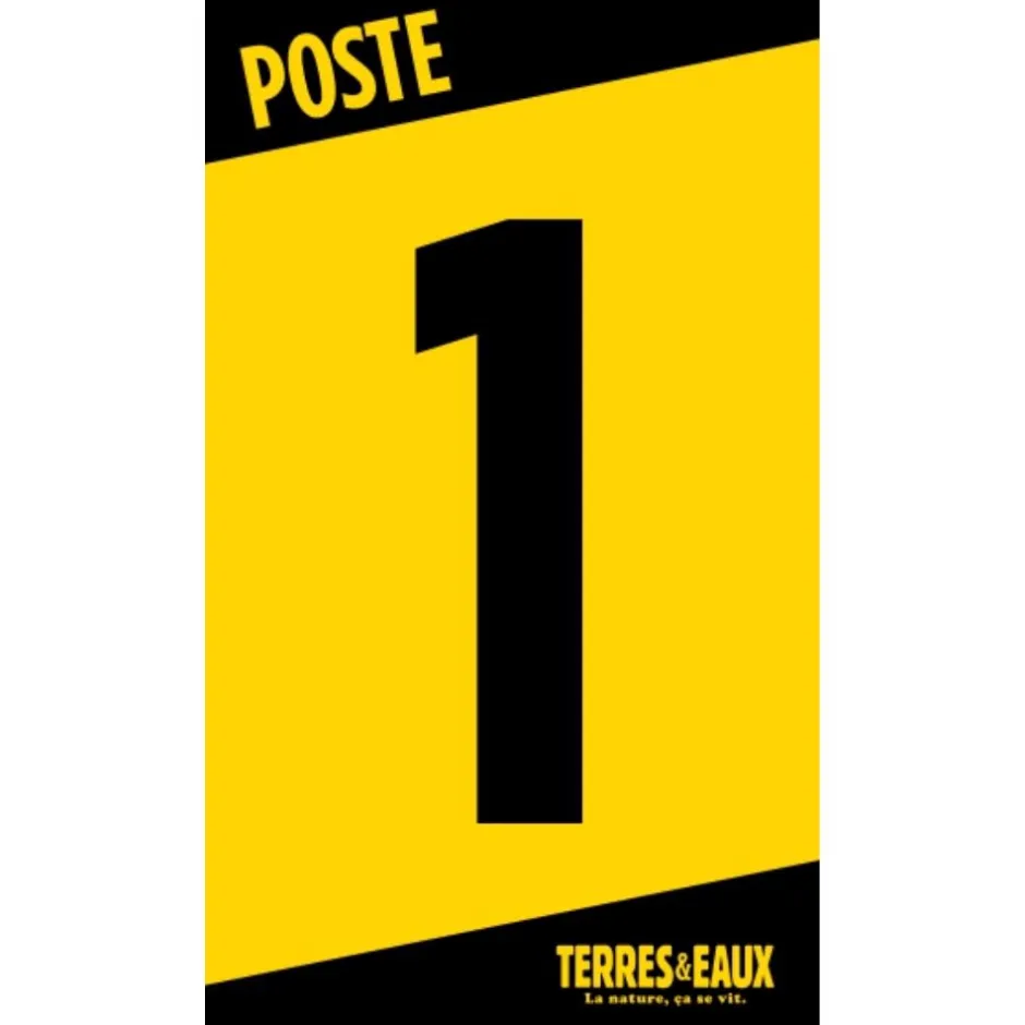 TERZEO CHASSEURS NUMERO DE POSTE BATTUE JAUNE