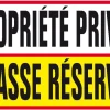 KROMA PANNEAU ALU PROP.PRIV.CHASSE RESERVEE