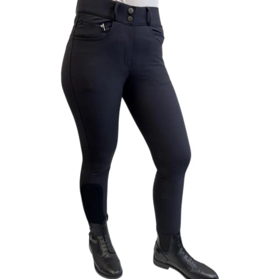 Femme TERZEO CAVALIERS PANTALON MARGAUX GRIP GENOUX NOIR