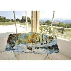 PLAID POLAIRE DECOR SANGLIER