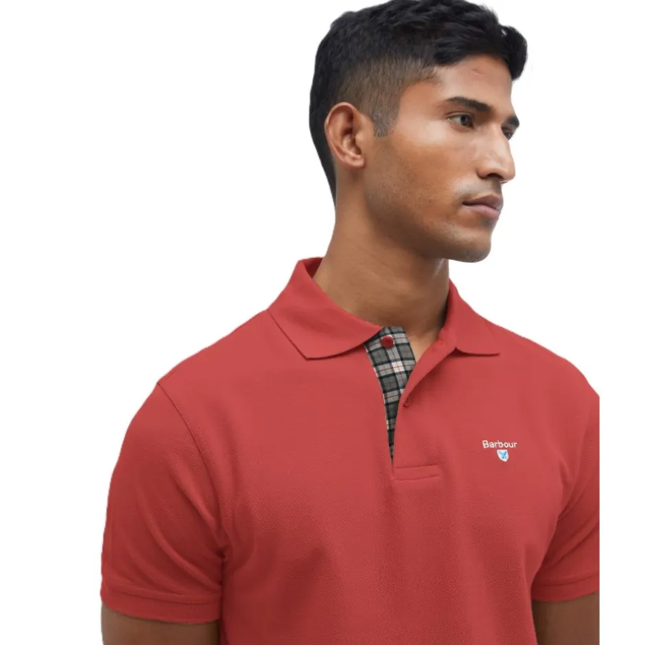Homme BARBOUR POLO TARTAN RED SPICE