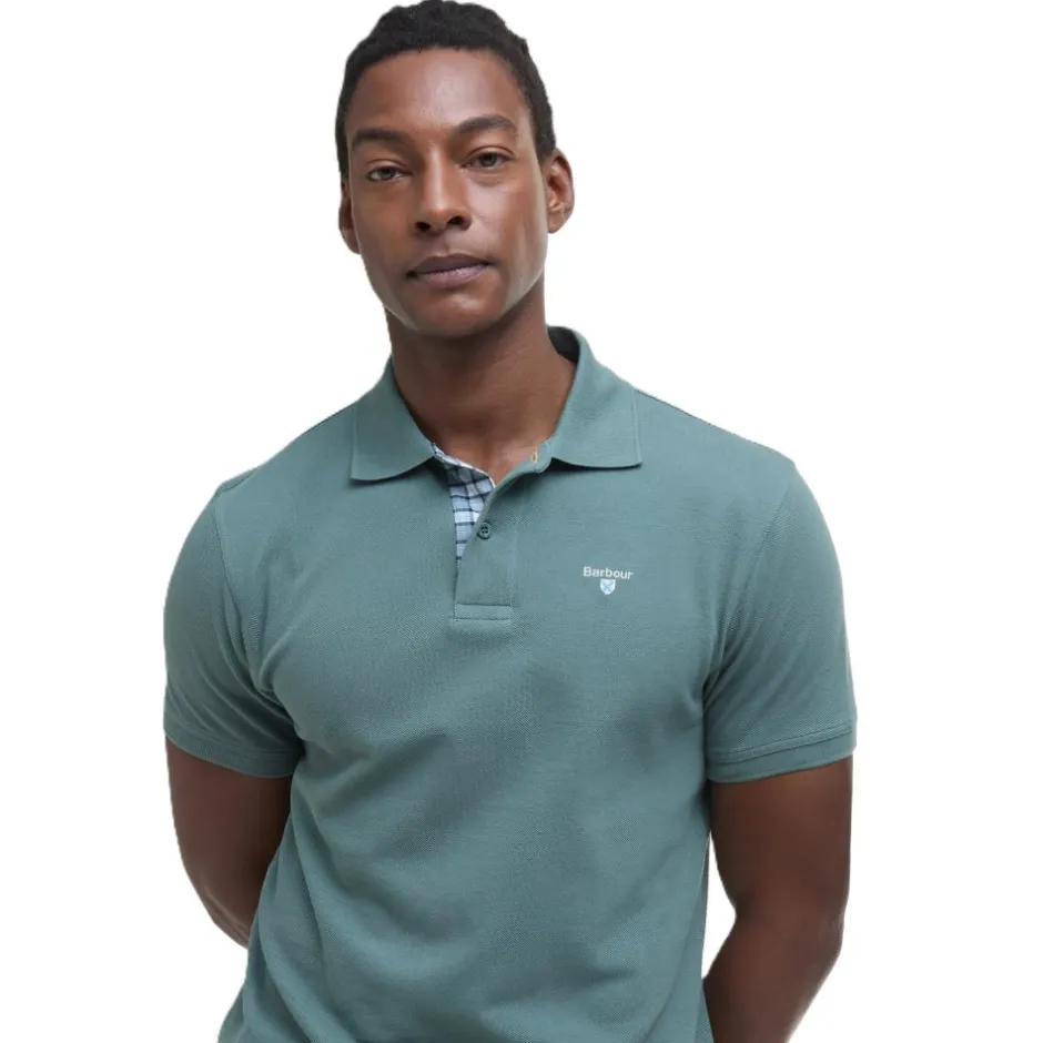 Homme BARBOUR POLO TARTAN VINTAGE TEAL